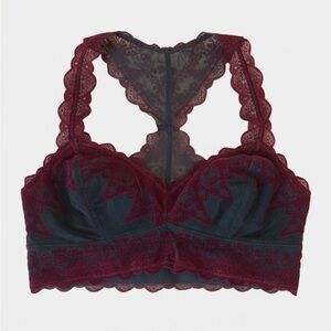 Free People Burgundy Lace Bralette